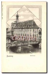 Old Postcard Bamberg Rathaus