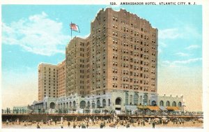 Vintage Postcard 1920's Ambassador Hotel Atlantic City New Jersey Saltzburg Pub.