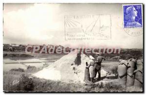 Postcard Old Batz Sur Mer Salt Marshes Paludiers