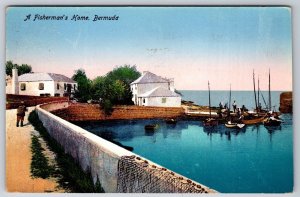 A Fisherman's Home In Bermuda DB Postcard K8