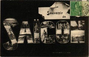 CPA AK INDOCHINA Souvenir de Saigon VIETNAM (958481)