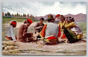 Navajo Poker Game Arizona On The Santa Fe Ry Postcard N23