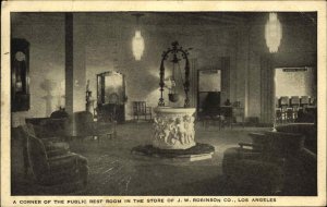 Los Angeles CA Department Store JW Robinson Co INTERIOR c1930 Postcard 