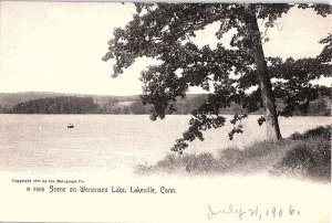 Postcard PANORAMIC SCENE Lakeville Connecticut CT AJ3950