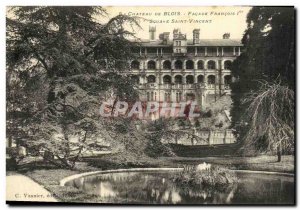 Old Postcard Chateau Blois Facade Francois 1er Square Saint Vincent