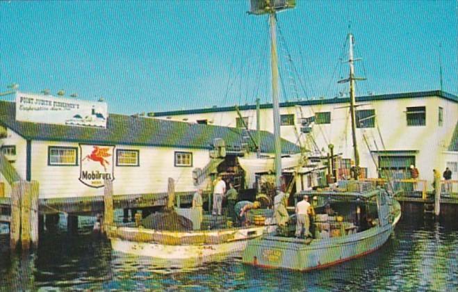 Rhode Island Galilee Fishermen Unloading Catch