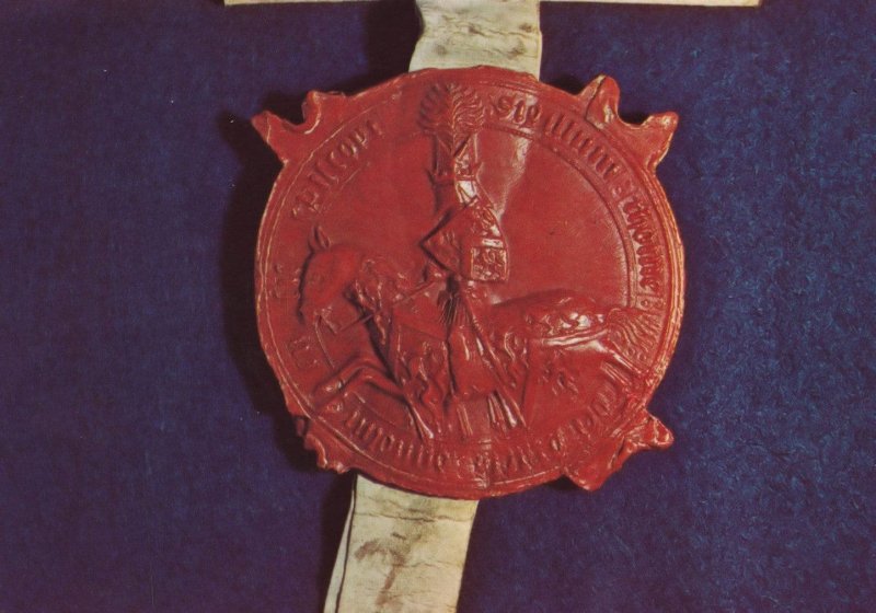 Seal Of Thomas Hatfield Bishop Of Durham Cathedral 1980s Postcard