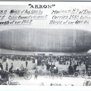 c1969 Akron, OH Rubber City Stamp Club Souvenir Airship Melvin Vaniman Repro A91