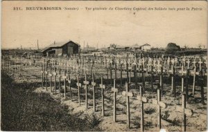 CPA BEUVRAIGNES vue gÃ©nÃ©rale Cimetiere (25510)