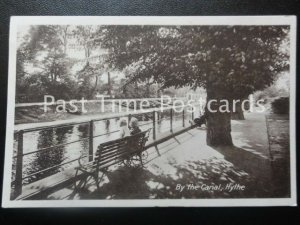 Old PC - By The CAnal, Hythe - showing woman & child sitting on bench