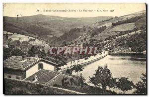 Old Postcard Saint Chamond Loire Dam