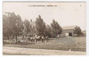 H Olfson's Residence Sheridan Wisconsin 1910s RPPC Real Photo postcard