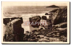 Old Postcard Quiberon Cote Sauvage Vere Port Pigeon And The Isle Of Sow