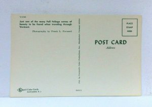 Vermont Trees Fall Foliage Old Car Postcard 