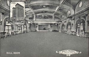 Houston Texas TX Rice Hotel Ball Room c1910 Vintage Postcard