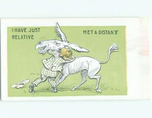 Unused Pre-Linen comic DISTANT RELATIVE - JACKASS MULE SHOWN k3459-14