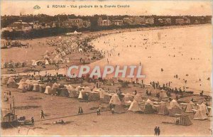 Old Postcard Royan General view of the Grande Conche