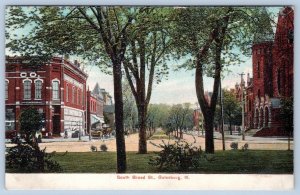 1910's GALESBURG ILLINOIS SOUTH BROAD STREET COX BROTHERS LITHO-CHROME POSTCARD