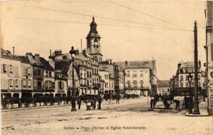 CPA REIMS - Place Drouet-d'Erlon et Église St-Jacques (741894)