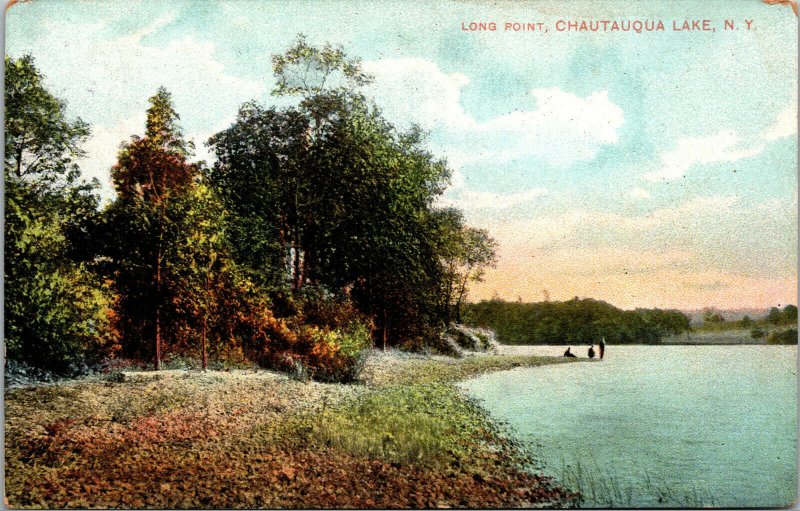 Vtg 1900's Long Point Chautauqua Lake New York NY Antique Postcard