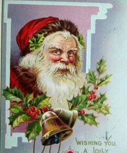 Santa Claus Jolly Old Christmas Postcard Wessler Series 80 Chicago Illinois 1913