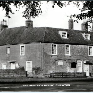 c1950s Chawton, England Jane Austen's House RPPC Postcard Author Home Museum