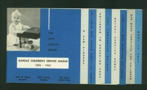 Kansas Children's Service League 69th Annual Report Vintage 1962 Brochure