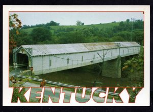 KY Sherburne Covered Bridge over Licking River destroyed by Fire 1981 - Cont'l