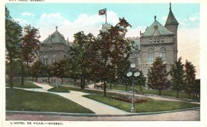 Vintage Postcard City Hall Local Government Seat l'Hotel De Ville Quebec Canada