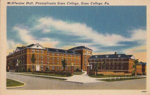 Postcard McElwaine Hall Pennsylvania State College State College PA