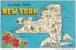 Freetings From New York With Map