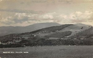 Phillips Village ME Millinery Store Wooden Bridge Dirt Road Real Photo Postcard