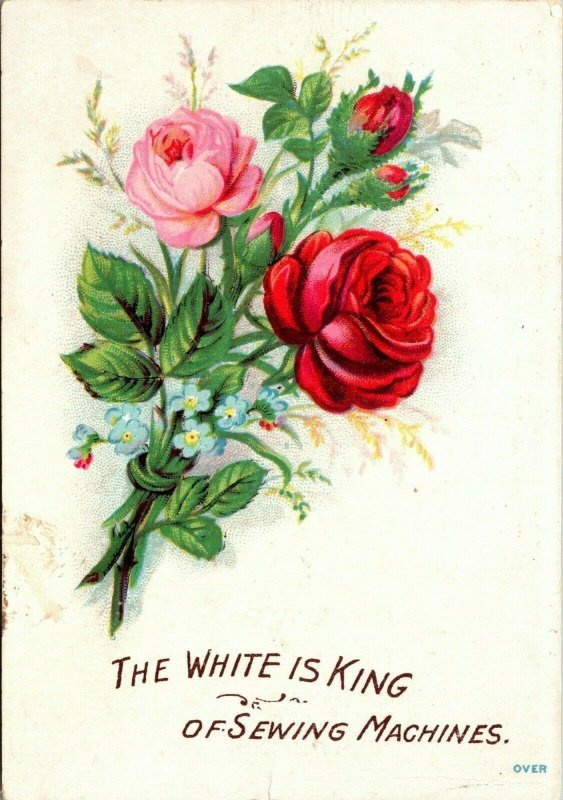 Victorian Trade Card - The White is King, White Sewing  Machine Co., Cleveland