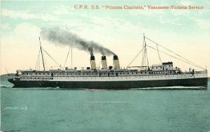 Steamer, C.P.R. S.S. Princess Charlotte, Vancouver-Victoria Service