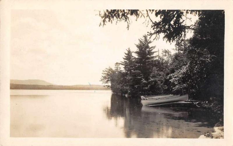 Owls Head Maine Scenic View Canoes Real Photo Antique Postcard J67763