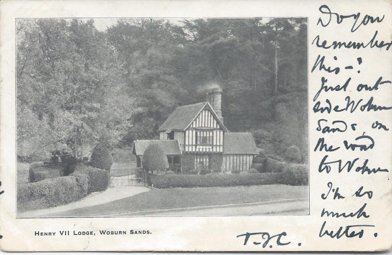 Henry VII Lodge, Woburn Sands, England, Very Early Postcard, Used in 1903