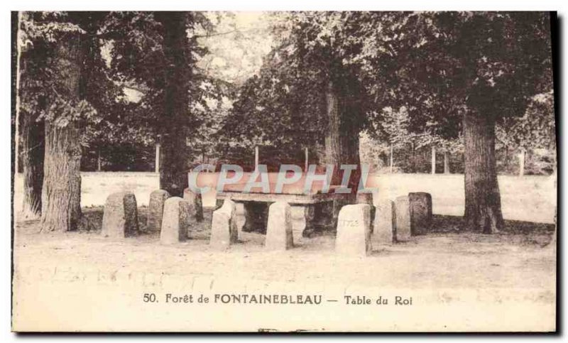 Old Postcard Foret De Fontainebleau Table Du Roi