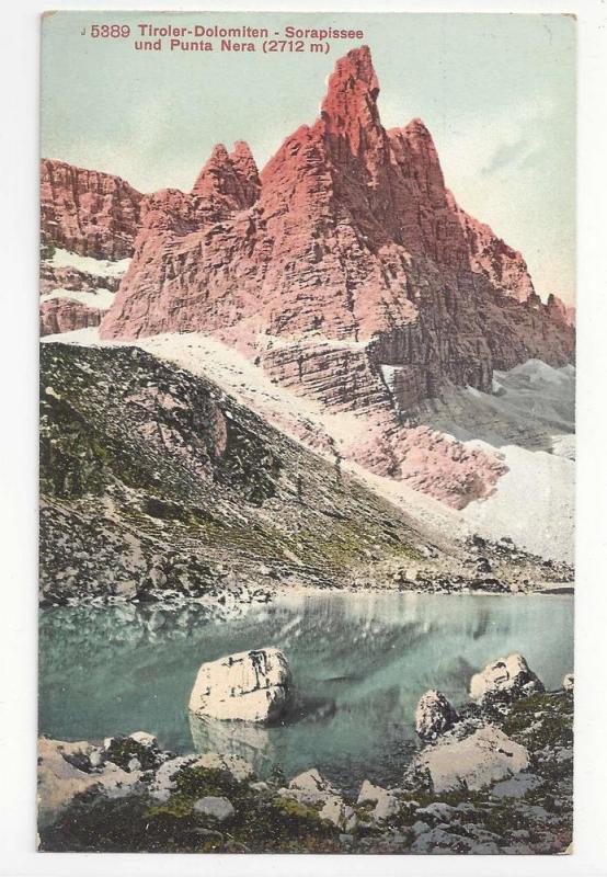 Italy Alps Tirol Dolomiten Sorapissee Punta Nera Postcard