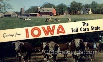 Iowa Large Letter State 1950 