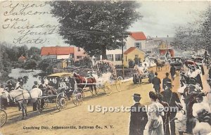 Coaching Day - Jeffersonville, New York NY Postcard