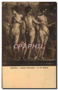 Postcard Old Napoli Museo Nazionale Le tre Grazie