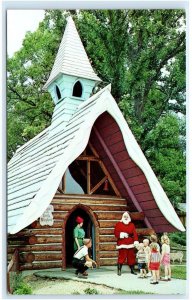 DUNDEE, IL ~Amusement Park SANTA'S VILLAGE Little Shepherd Chapel 1960s Postcard