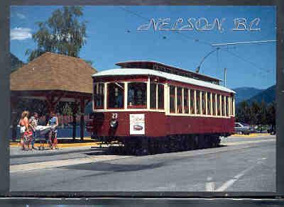 Nelson, BC Tram 23 colour Postcard unused