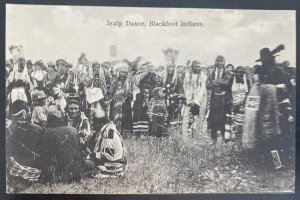 Mint Real Picture Postcard Native American Indians Scalp Dance Blackfoot