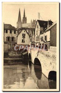Postcard Old Chartres Old Bridge and Old Houses Brebion J Trucking and removals