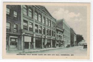 Daily Record Newspaper Block Sherbrooke Quebec Canada postcard