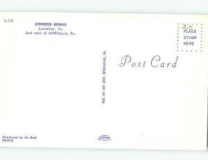 Pre-1980 BRIDGE Laurelton In Hartley By Mifflinburg & Lewisburg Sunbury PA H7485