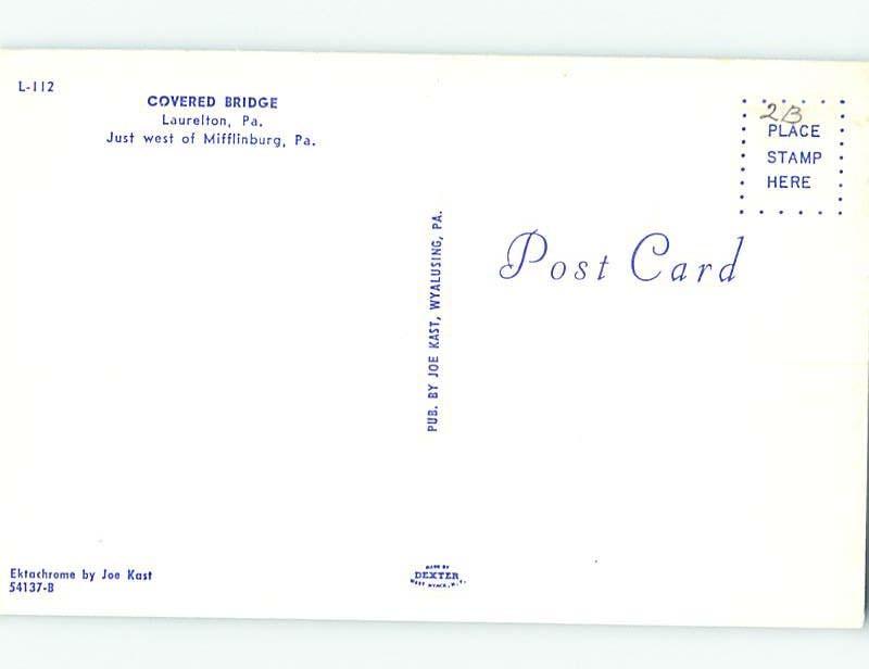 Pre-1980 BRIDGE Laurelton In Hartley By Mifflinburg & Lewisburg Sunbury PA H7485