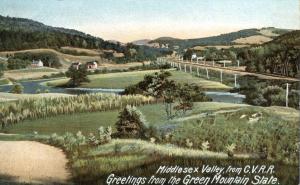 Middlesex Valley CVRR Central Vermont Railroad Greetings from Green Mountains