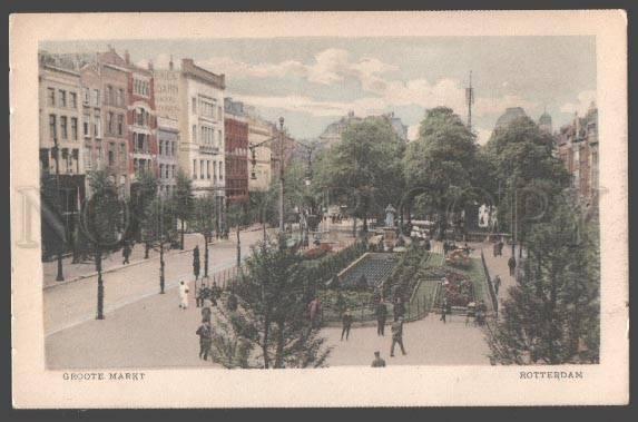 098668 HOLLAND Rotterdam Groote Markt Vintage PC